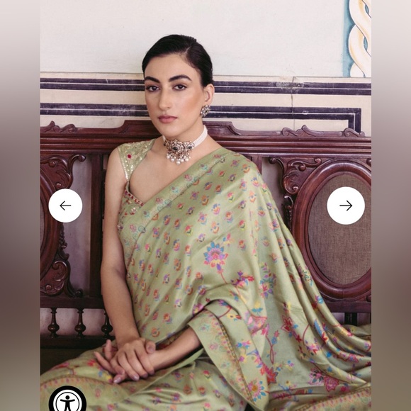 Selling Drishti and Zahabia saree only NWT - Picture 2 of 3